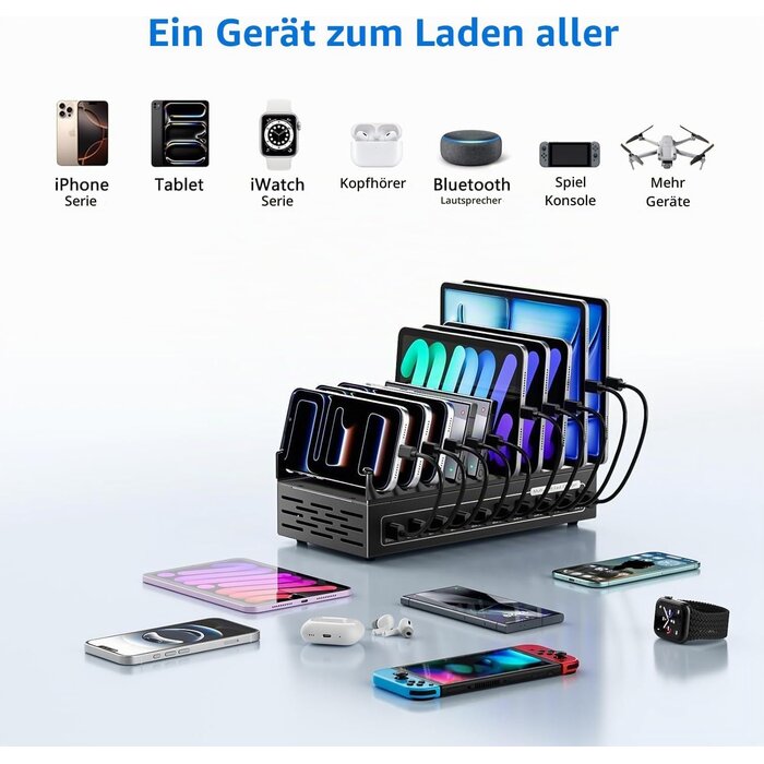 200W USB-C Ladestation mit 10 Ports - 31% Rabatt