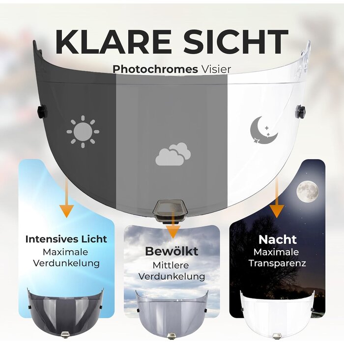 Fotochromes Visier für HJC RPHA 70 & 11 - HJ-26 - 33% Rabatt