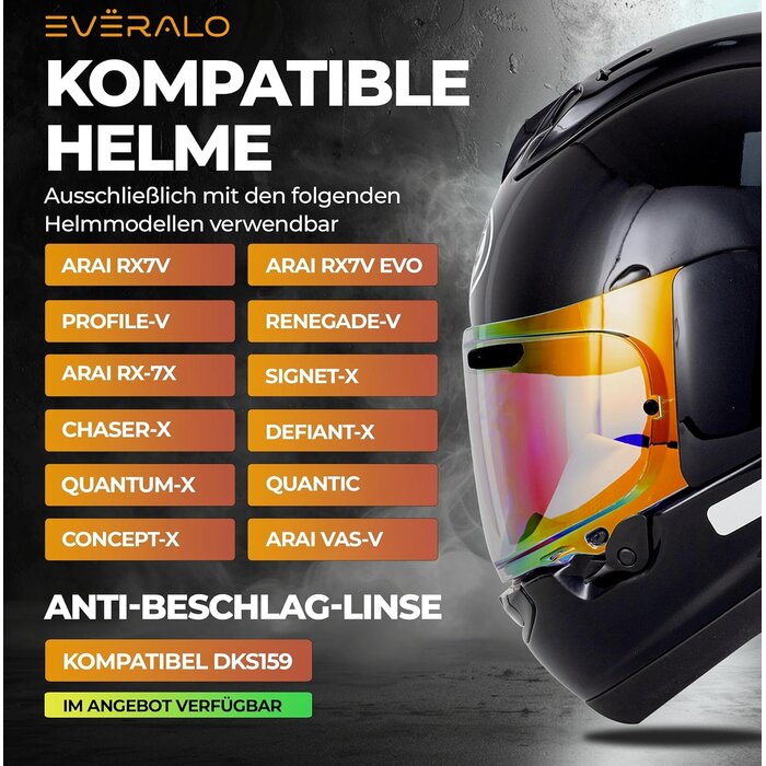 Visier für Arai Helme Rot Chrom - 32% Rabatt