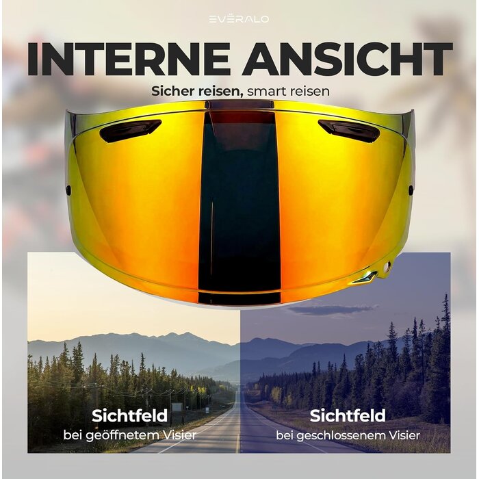 Visier für Arai Helme Rot Chrom - 32% Rabatt