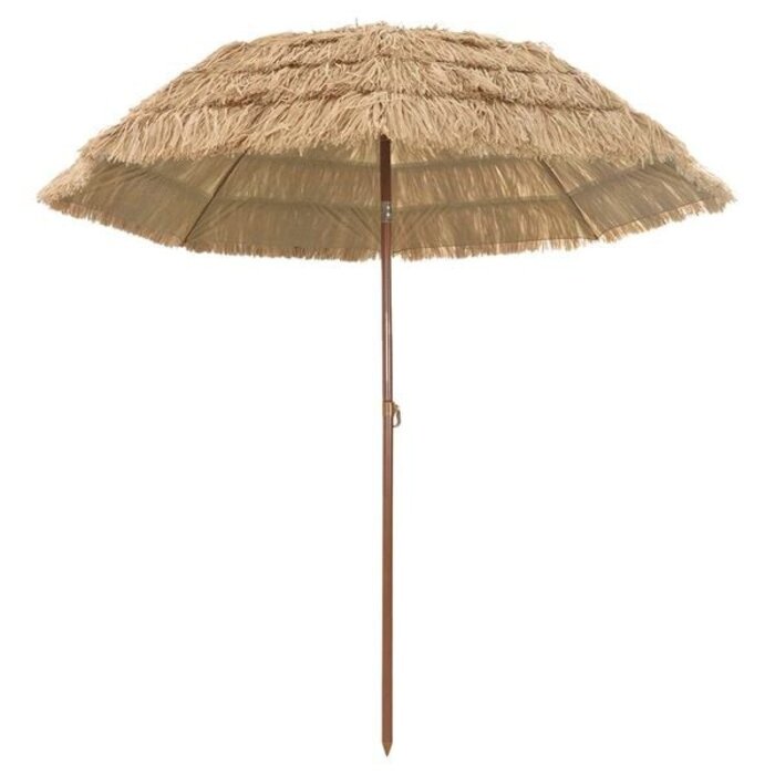 Hawaii-Garten-Sonnenschirm, rund, Naturfarben, 205cm - 34% Rabatt