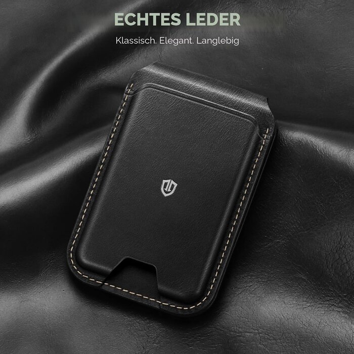 Magnetische Kartenhalter-Geldbörse iPhone, Retro Schwarz - 32% Rabatt