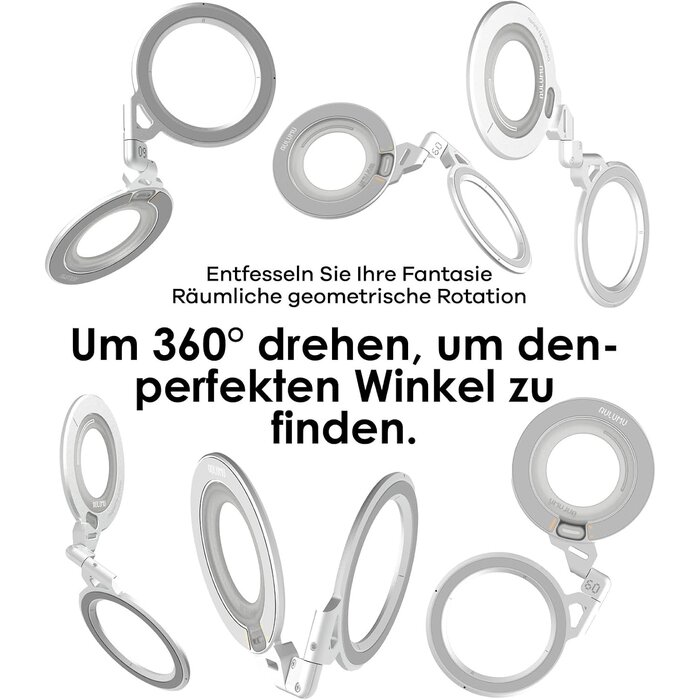 Magnetischer Handy-Ringhalter & Ständer 360° Aluminium - 32% Rabatt