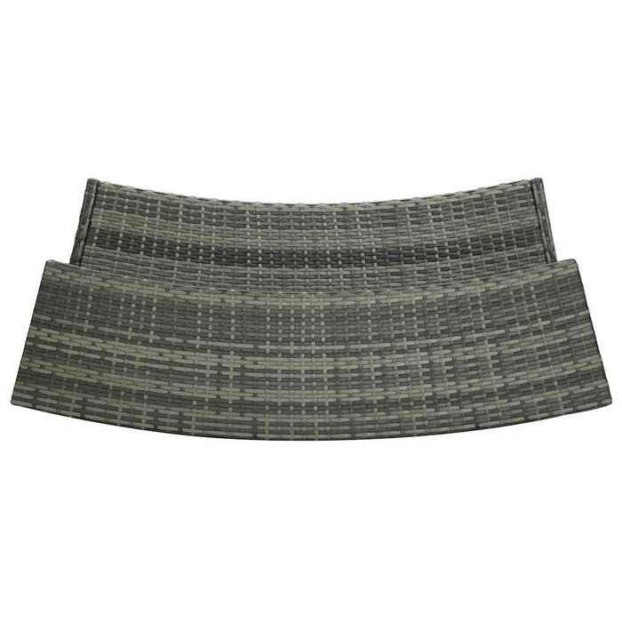 Garten-Bartisch Poly-Rattan 120x55x110cm - Grau - 35% Rabatt