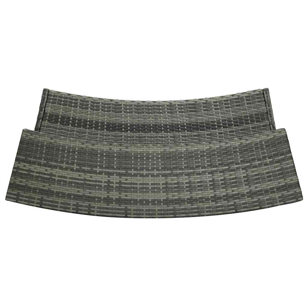 Garten-Bartisch Poly-Rattan 120x55x110cm - Grau - 35% Rabatt