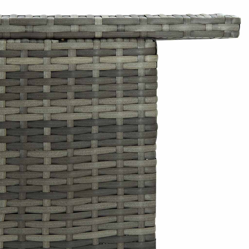 Garten-Bartisch Poly-Rattan 120x55x110cm - Grau - 35% Rabatt
