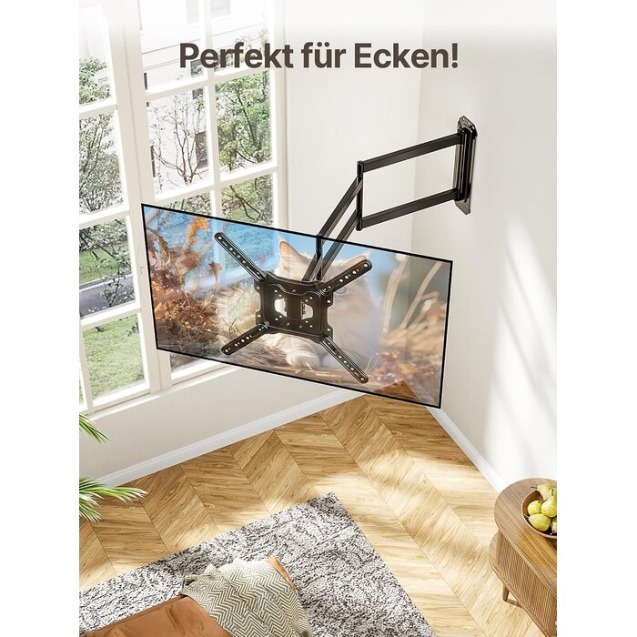 Extralange TV-Wandhalterung, 23-65 Zoll, schwenkbar, 34% Rabatt