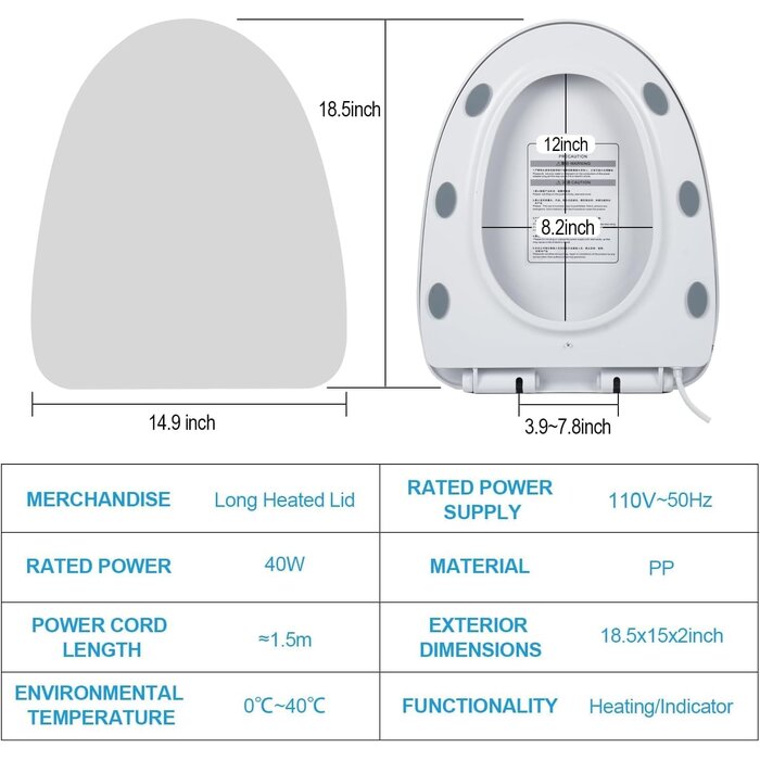 Intelligenter WC-Sitz mit Bidetfunktion V-Form - 33% Rabatt