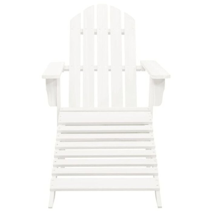 Hartholz Gartenstuhl mit Hocker Weiß - 34% Rabatt - Vintage Design