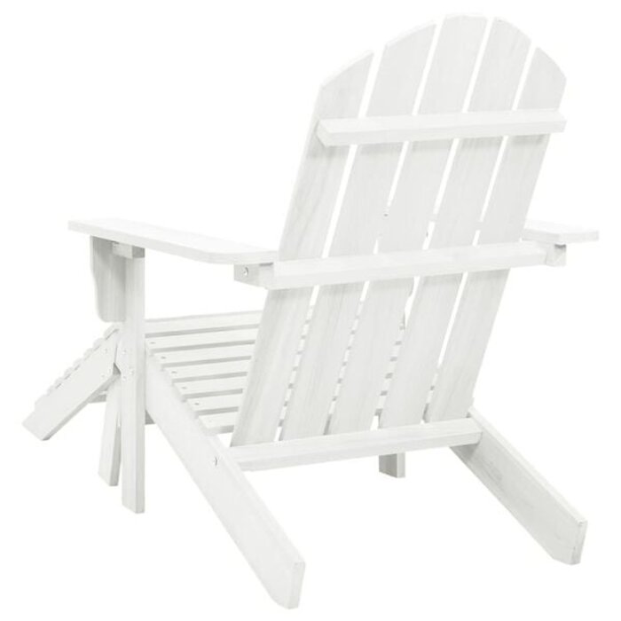 Hartholz Gartenstuhl mit Hocker Weiß - 34% Rabatt - Vintage Design