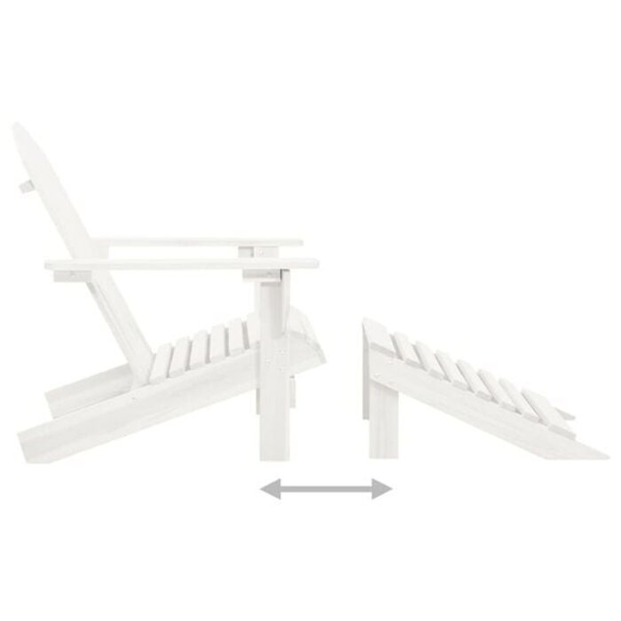 Hartholz Gartenstuhl mit Hocker Weiß - 34% Rabatt - Vintage Design