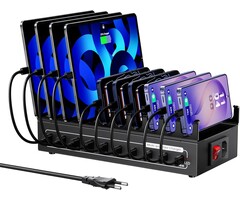 200W USB-C Ladestation für 10 Geräte - 42% Rabatt - Schwarz