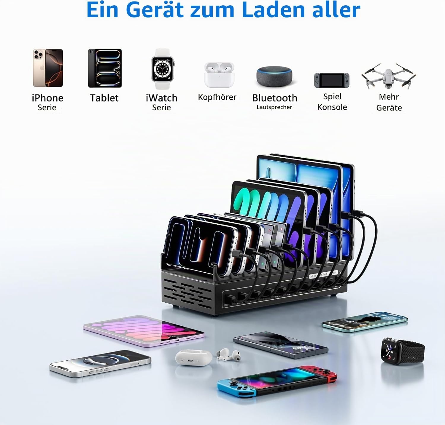 USB-C Ladestation 200W für 10 Geräte - 31% Rabatt auf das Outlet-Modell