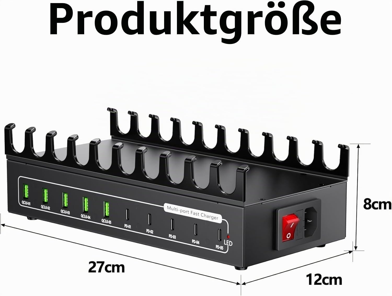 USB-C Ladestation 200W für 10 Geräte - 31% Rabatt auf das Outlet-Modell