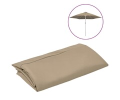 Vidaxl Sonnenschirm-Ersatzbespannung 300 cm, Taupe - 43% Rabatt