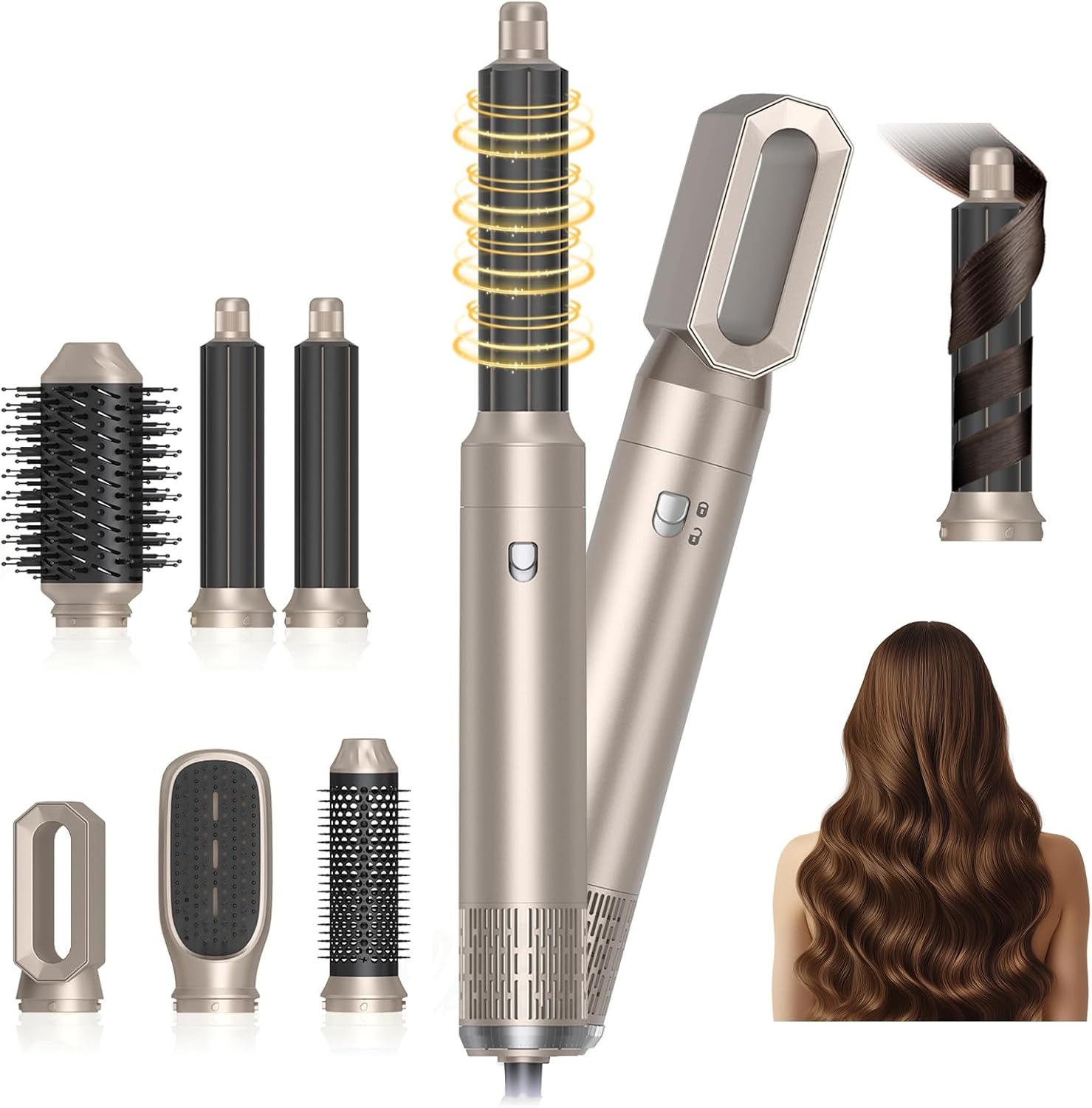 6-in-1 Warmluftbürste Haarstyling-Set - 1000W - 33% Rabatt