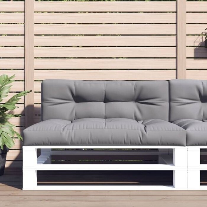 Palettenkissen Set 2-teilig Grau 120x80cm - 34% Rabatt - Ausgepackt