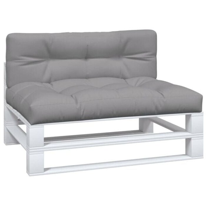 Palettenkissen Set 2-teilig Grau 120x80cm - 34% Rabatt - Ausgepackt