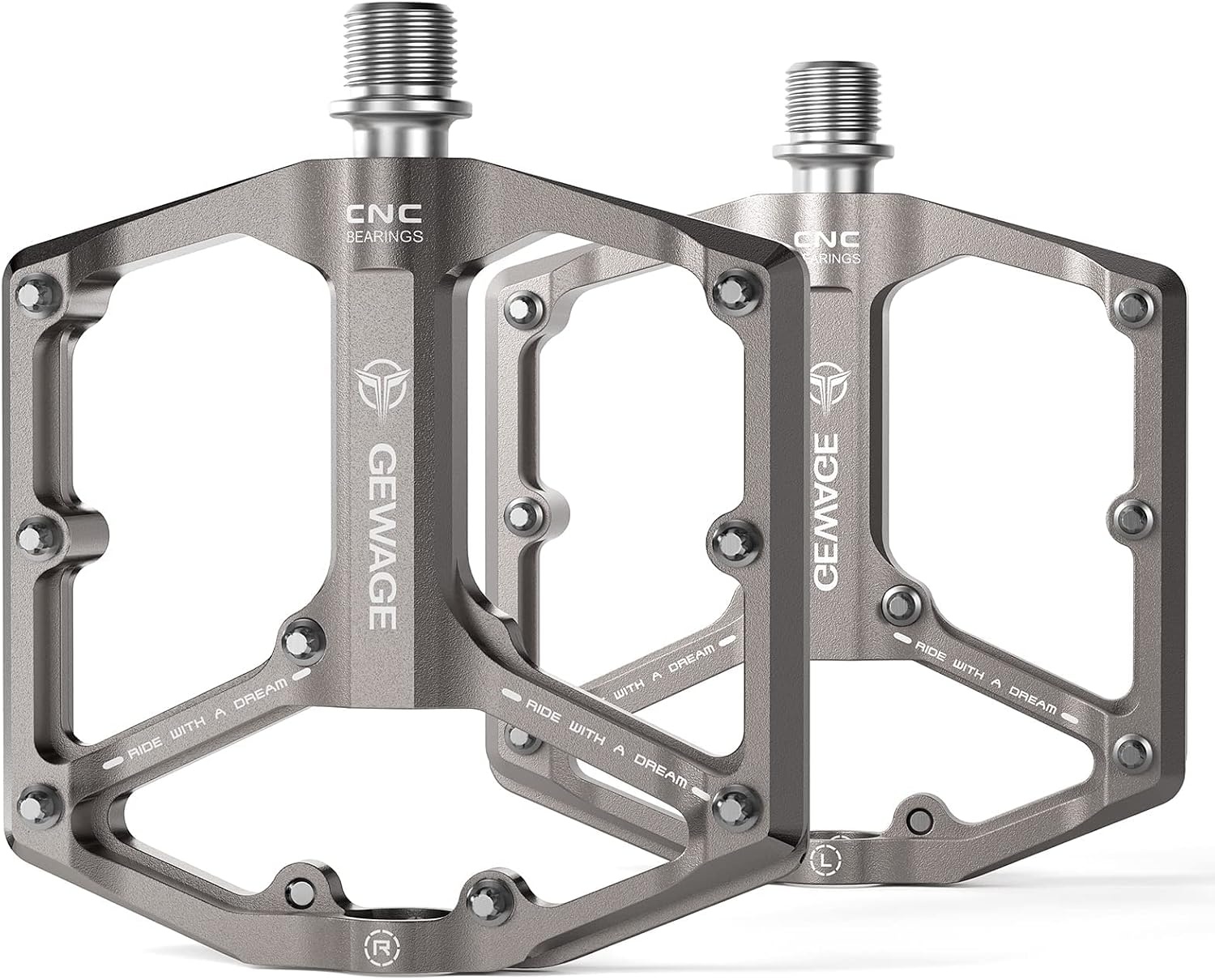 Hochwertige MTB Plattformpedale, CNC-gefräst, Blau - 31% Rabatt