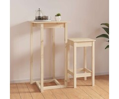 Vidaxl Bartisch aus massivem Kiefernholz 60x60x110cm - 45% Rabatt