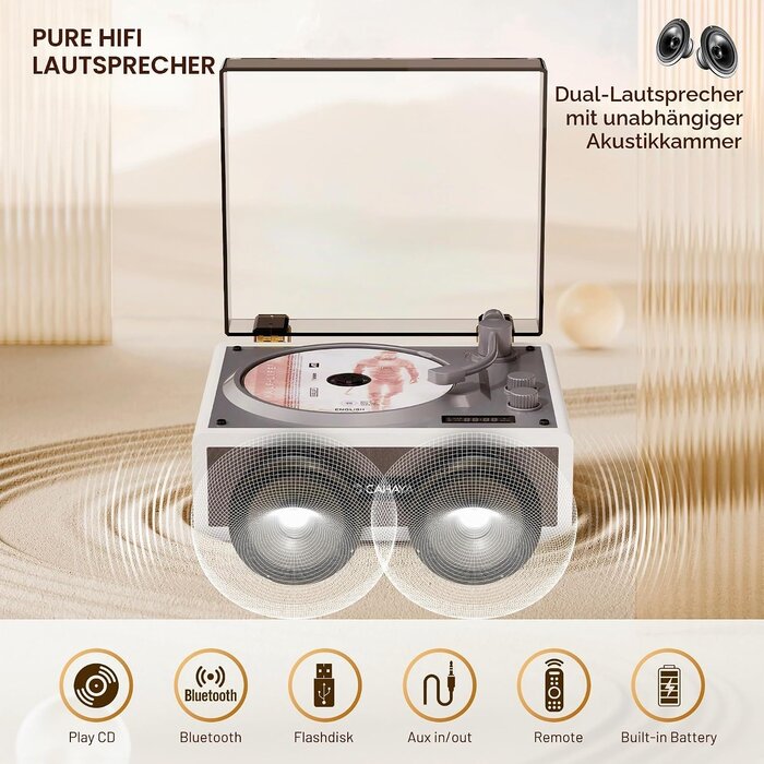 Mobiler CD-Player mit Bluetooth & HiFi-Sound - 33% Rabatt auf Retoure