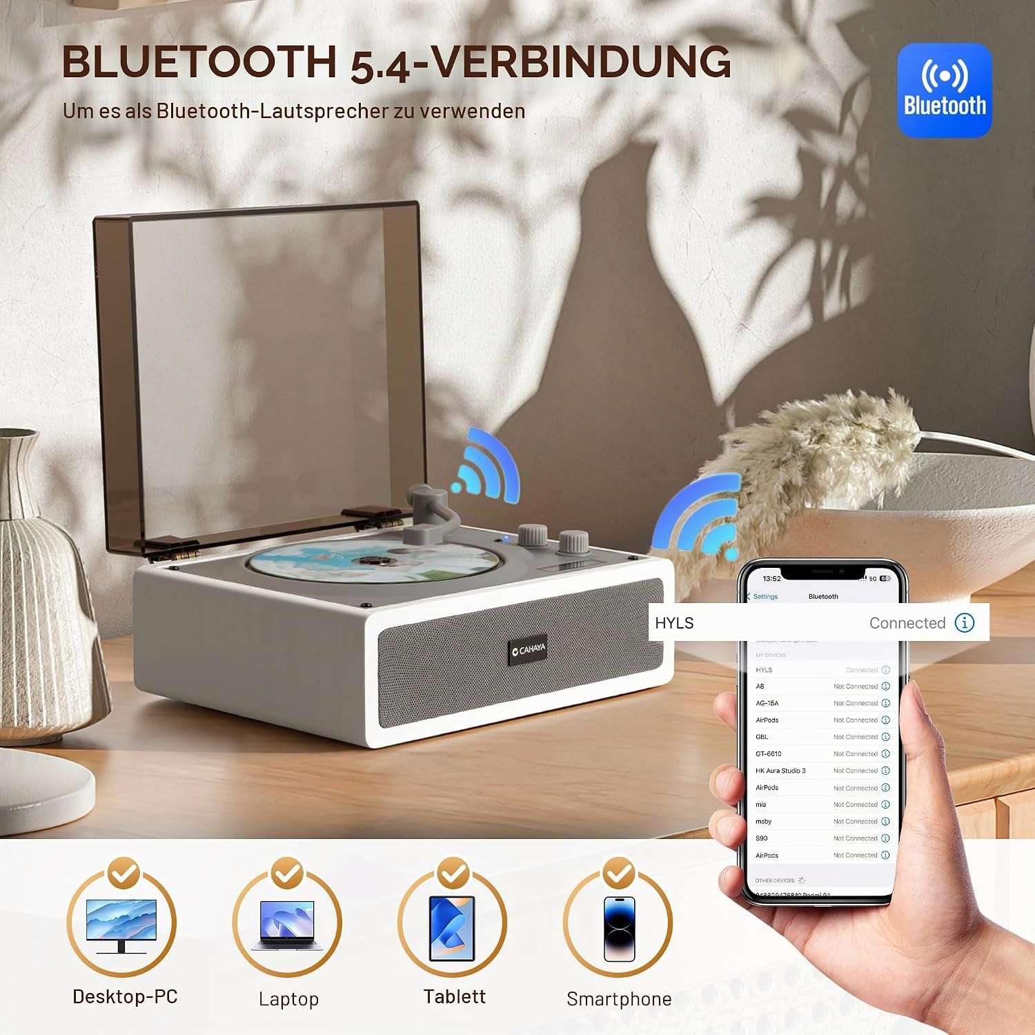 Mobiler CD-Player mit Bluetooth & HiFi-Sound - 33% Rabatt auf Retoure