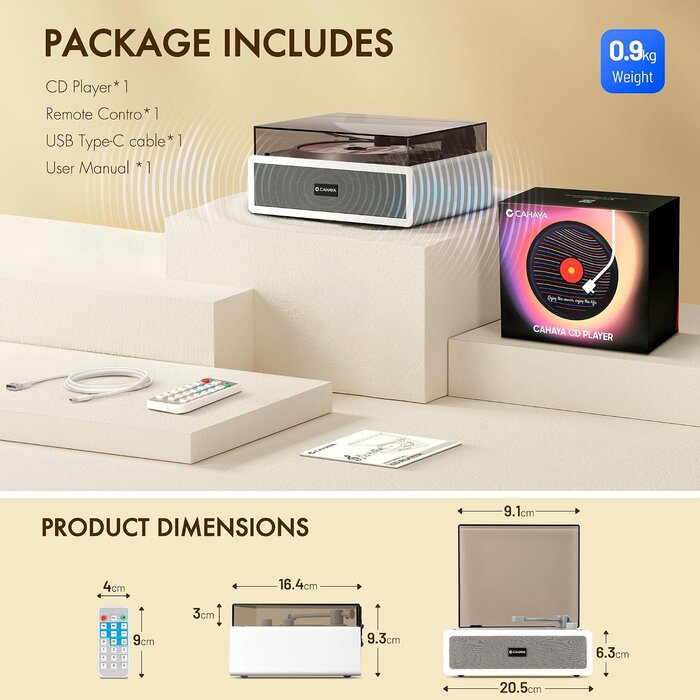 Mobiler CD-Player mit Bluetooth & HiFi-Sound - 33% Rabatt auf Retoure