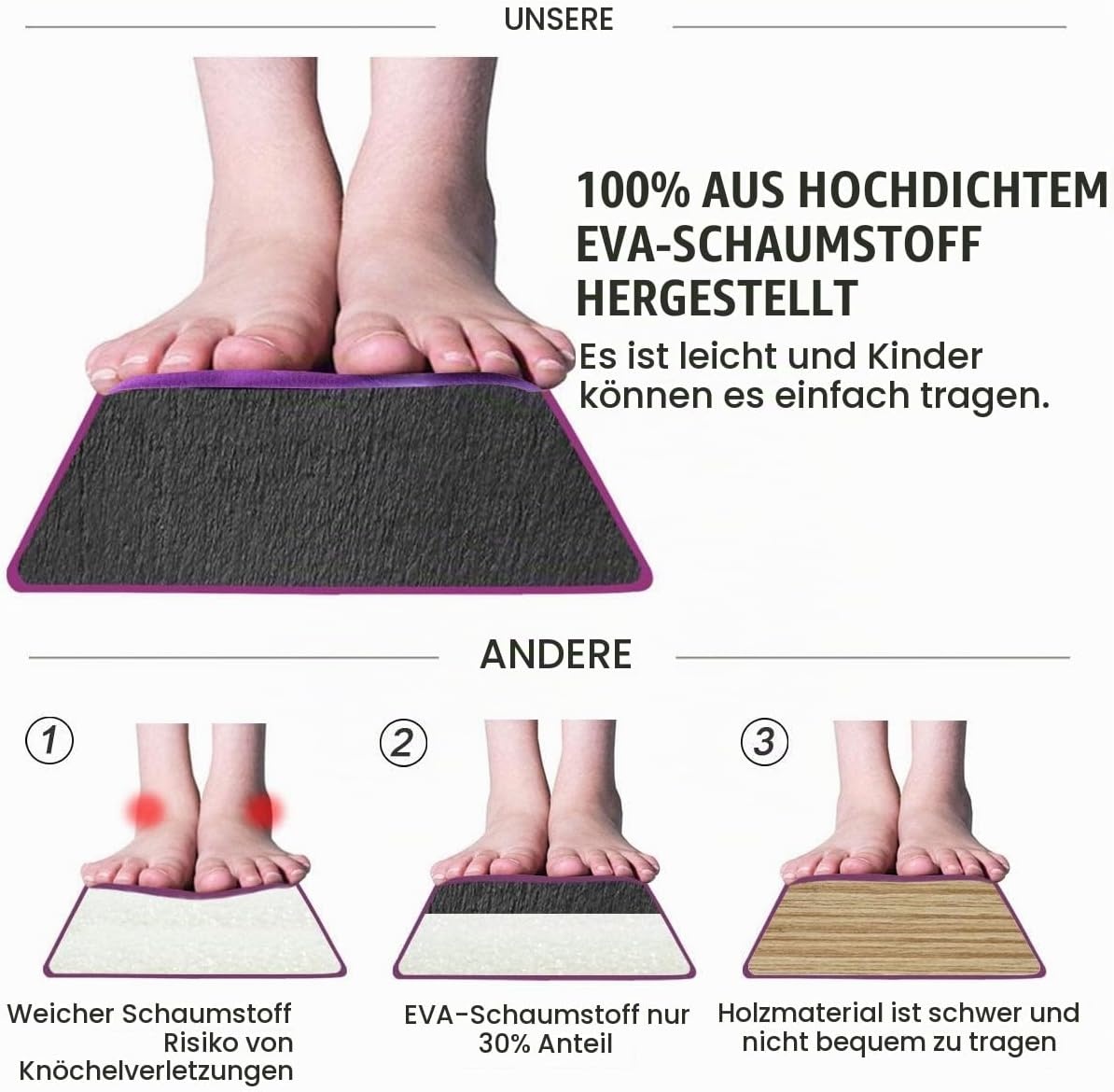 Klappbarer Schwebebalken 300 cm, Rosa - 34% Rabatt auf Retourenware