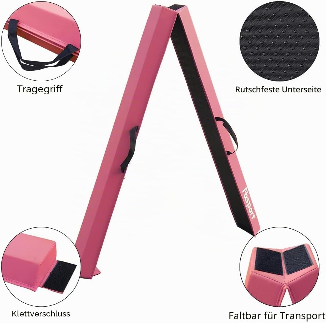 Klappbarer Schwebebalken 300 cm, Rosa - 34% Rabatt auf Retourenware