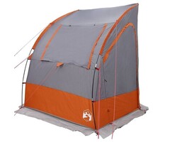 Vidaxl Heckzelt Campingzelt 194x180x210 cm Grau/Orange - 50% Rabatt