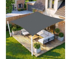 Sonnensegel 4x5m Anthrazit - 45% Rabatt - UV-Schutz & Wasserabweisend