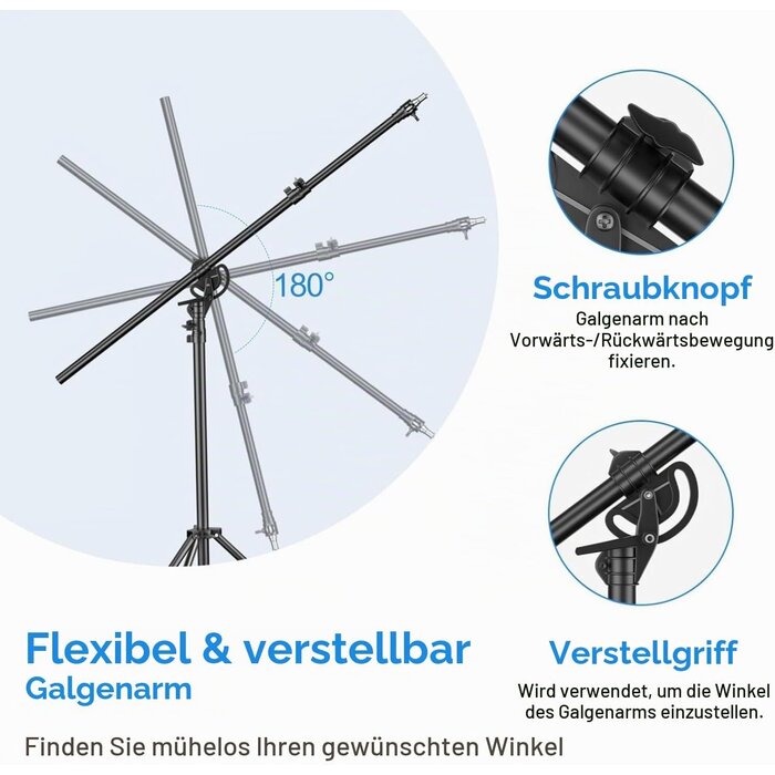 Profi-Lampenstativ 400 cm, luftgefedert - 34% Rabatt auf Retourenware