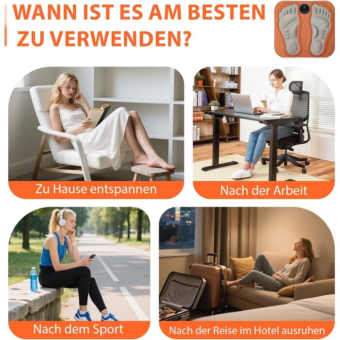 3D-Fußmassagegerät für Füße & Beine - 6 Modi & 15 Stufen - 32% Rabatt