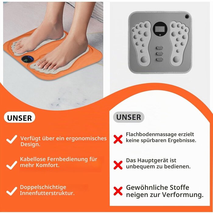 3D-Fußmassagegerät für Füße & Beine - 6 Modi & 15 Stufen - 32% Rabatt