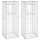 Gabionen-Säulen 2er Set 50x50x140 cm Silber - 34% Rabatt