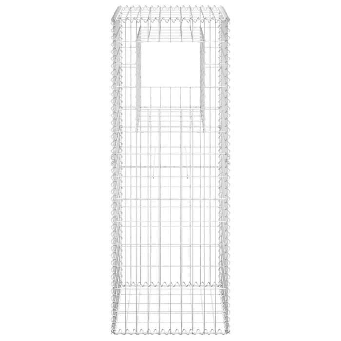 Gabionen-Säulen 2er Set 50x50x140 cm Silber - 34% Rabatt