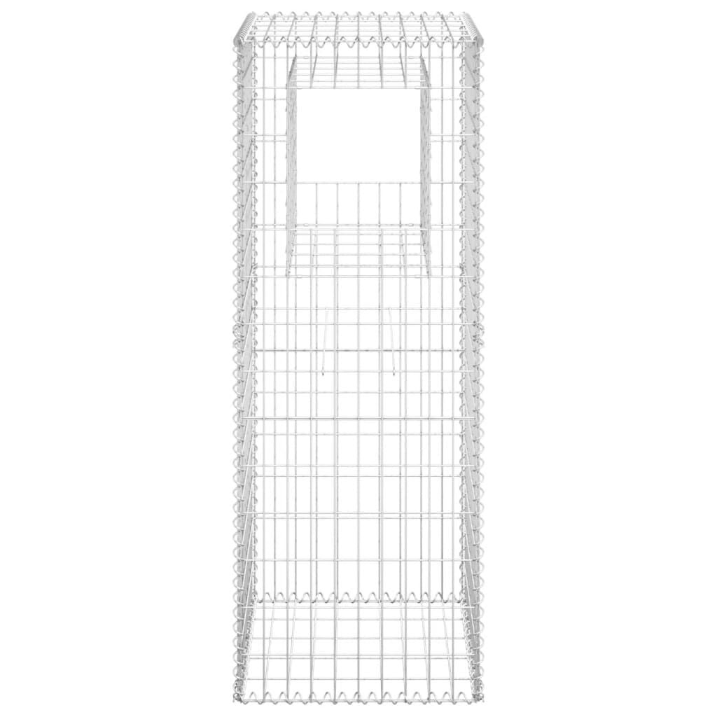 Gabionen-Säulen 2er Set 50x50x140 cm Silber - 34% Rabatt