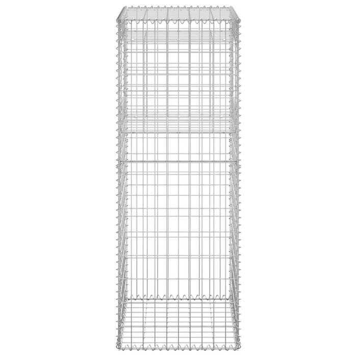 Gabionen-Säulen 2er Set 50x50x140 cm Silber - 34% Rabatt
