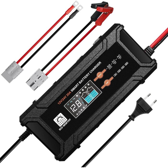 Intelligentes 12V/24V Ladegerät 20A für LiFePO4 & Blei-Säure - 34% Rabatt