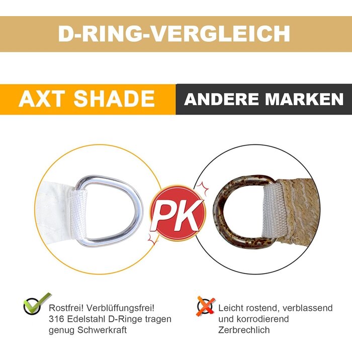 Sonnensegel Dreieck 5x5x7m Sandfarben - 33% Rabatt auf Retourenware