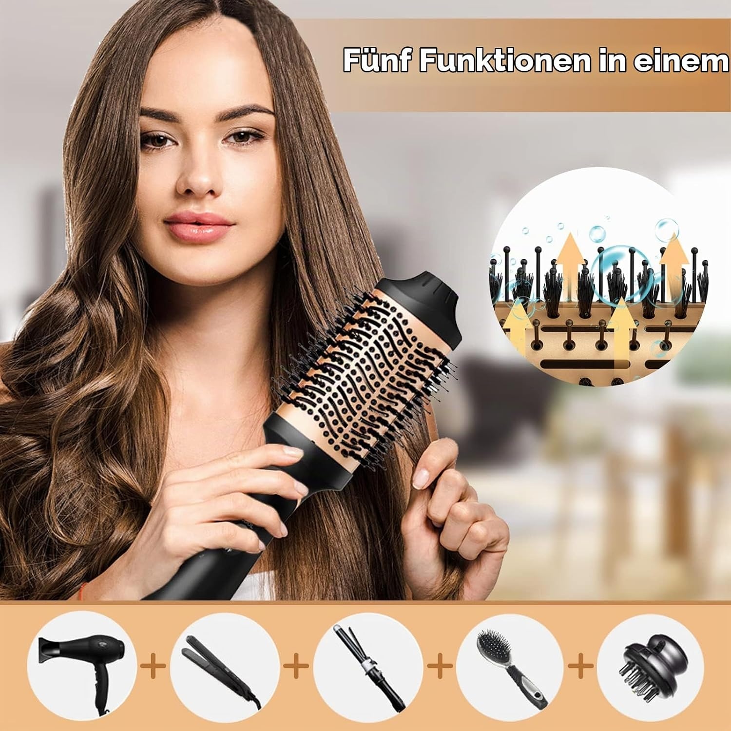 4-in-1 Warmluftbürste 1000W - 29% Rabatt