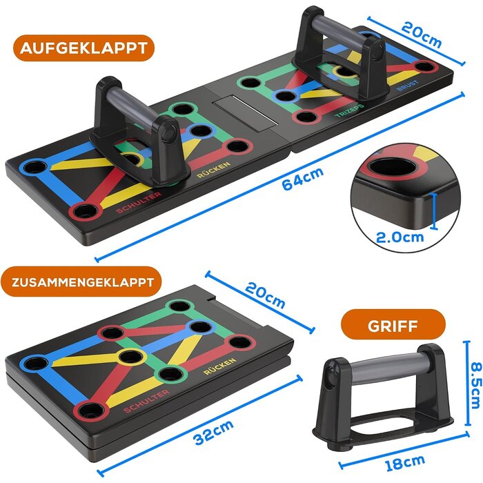 9-in-1 Push-up Board für Oberkörpertraining - 31% Rabatt