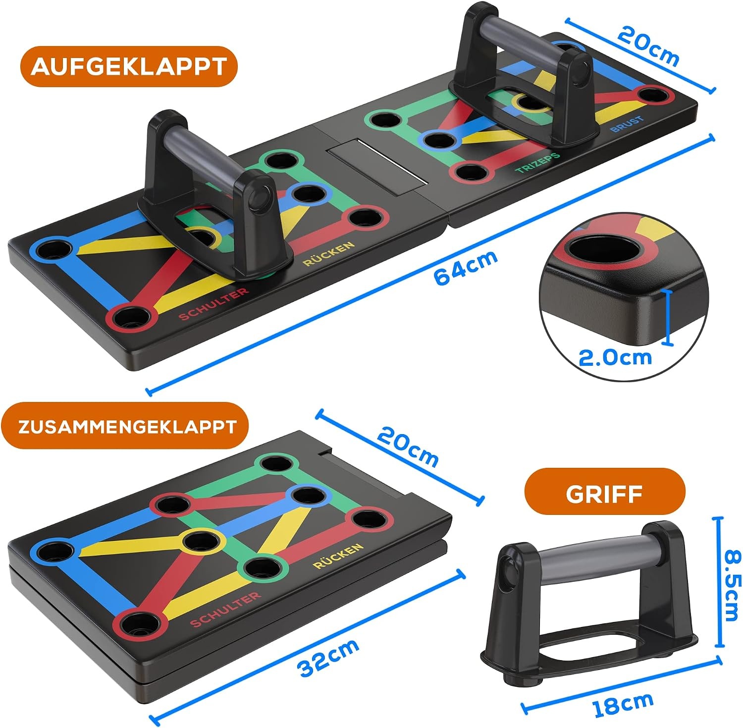 9-in-1 Push-up Board für Oberkörpertraining - 31% Rabatt