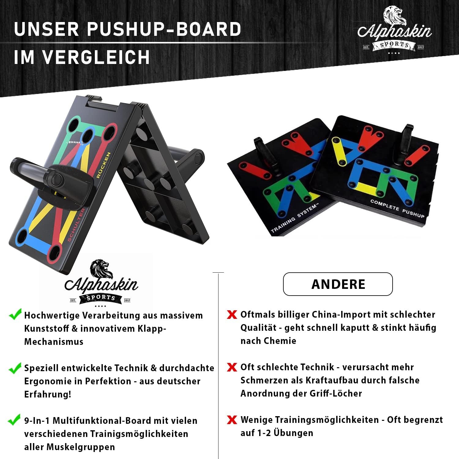 9-in-1 Push-up Board für Oberkörpertraining - 31% Rabatt