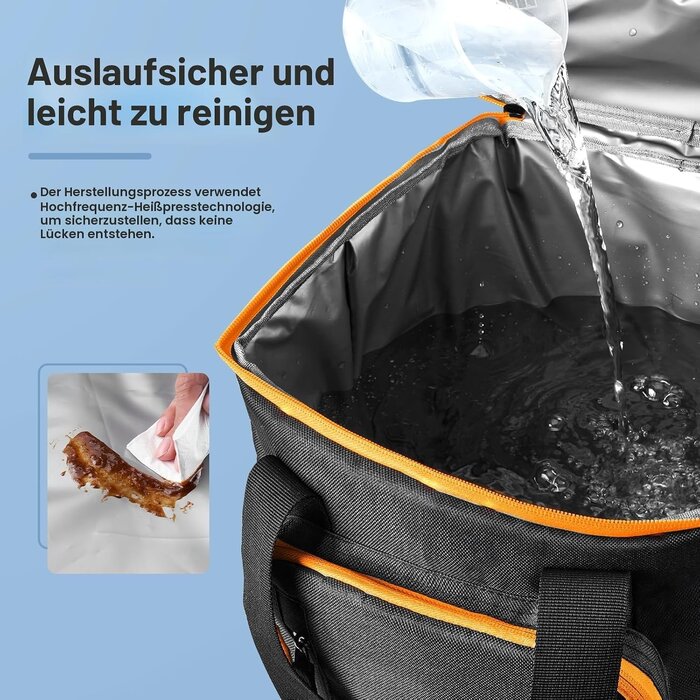 Isolierter Kühlrucksack 22L - Schwarz inkl. 3 Kühlakkus - 33% Rabatt