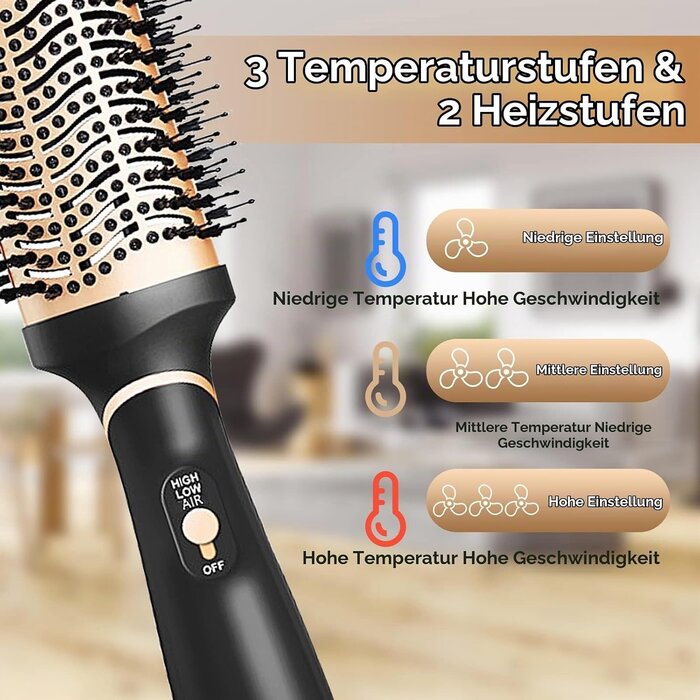 4-in-1 Warmluftbürste 1000W - Ausgepackt: 29% Rabatt