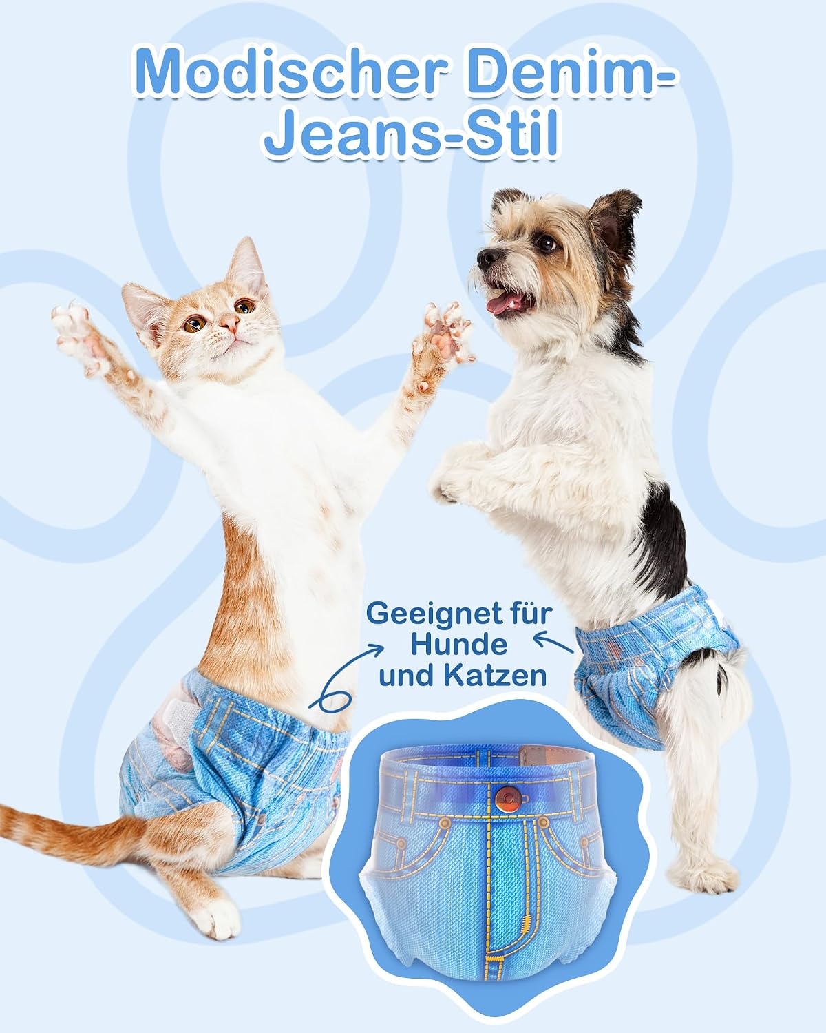 Hundewindeln für Hündinnen S, Blau Jeans, 48 Stk. - 31% Rabatt