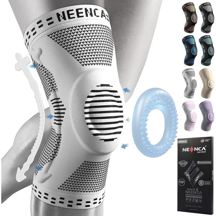 Kniebandage mit Patella-Gelpad, Größe L, Blau - 31% Rabatt