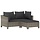 3-tlg. Garten-Loungeset Poly Rattan Grau - 35% Rabatt