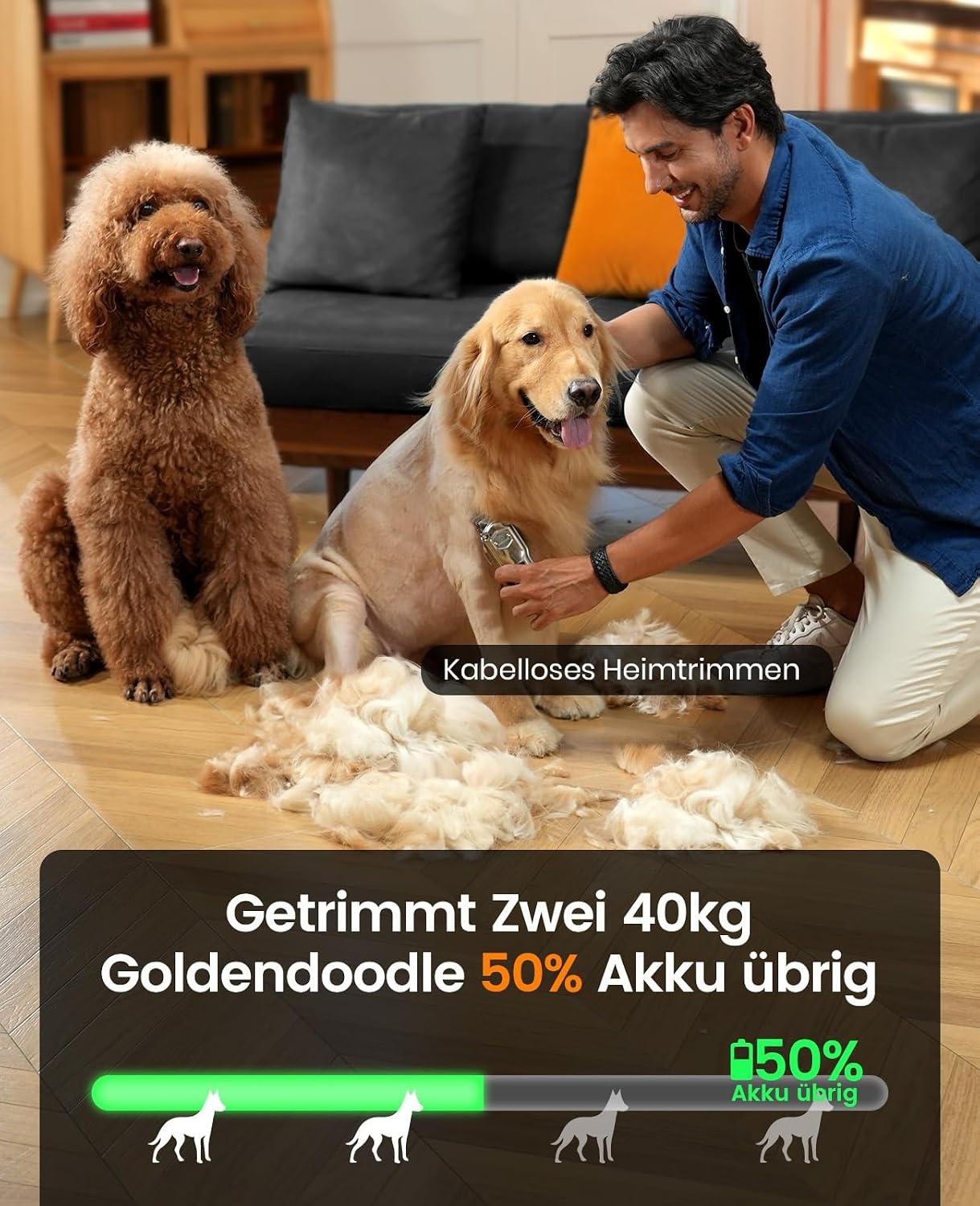 Profi Hundeschermaschine Kabellos - 33% Rabatt - Geräuscharm & Leistungsstark
